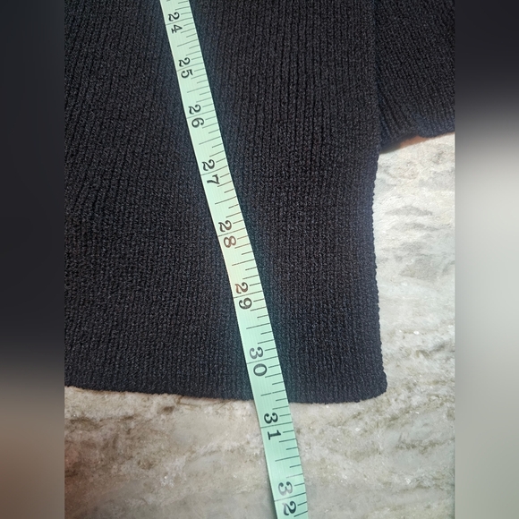 Max Studio Faux Fur Trim Knit Open Front Cardigan Sweater Size M - Picture 8 of 10